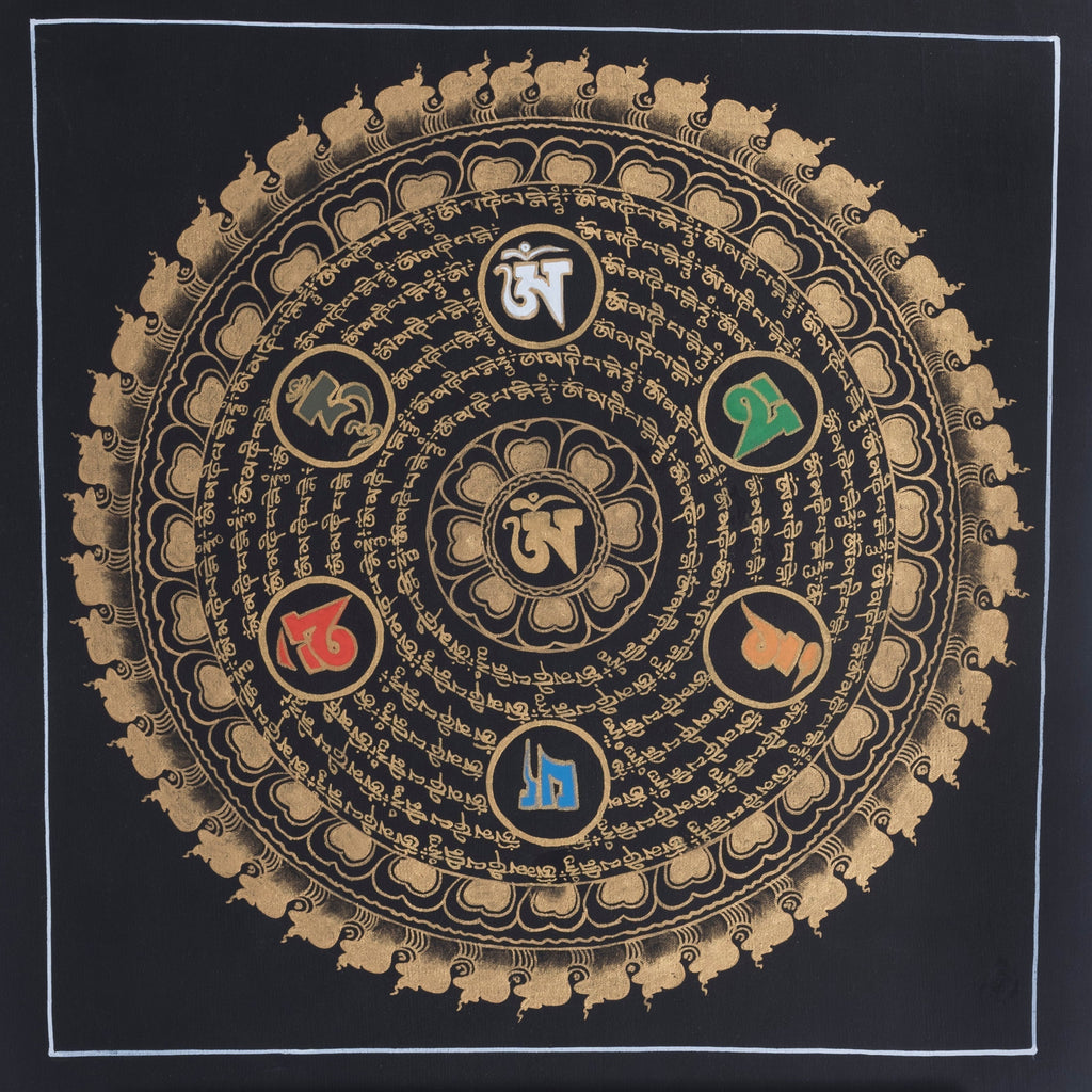 Decoding the Symbolism: What the Om Mandala in Thangka Painting Really Represents