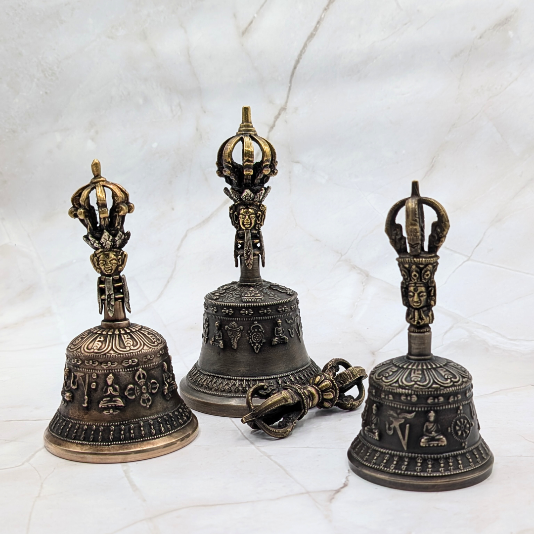 Antique Tibetan Bell & Dorje – Auspicious Ritual Set of Wisdom and