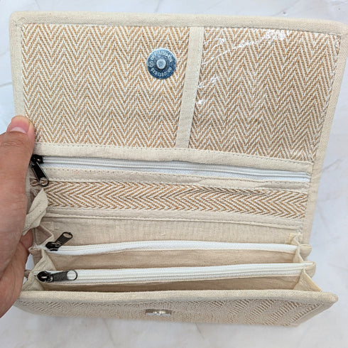 Eco-friendly Himalayan Hemp Beige Large Wallet