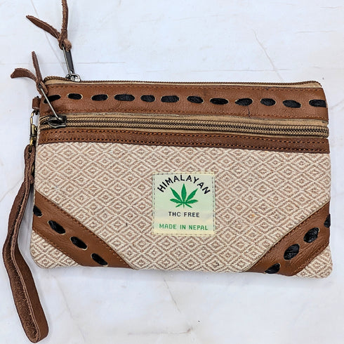 a eco-friendly himalayan hemp phone wallet