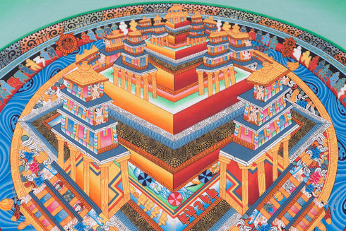 3D Kalachakra Mandala Thangka | Best Quality Art Work | Wheel of Time