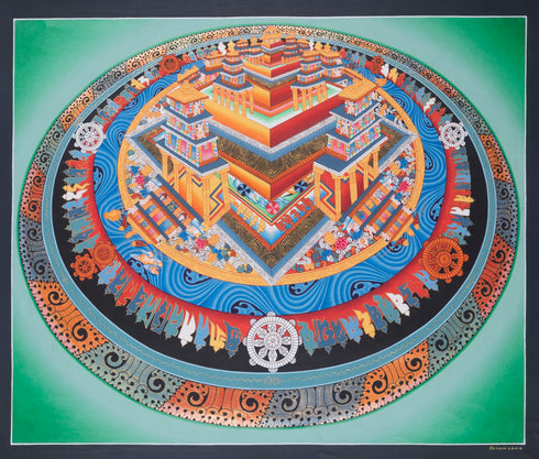 3D Kalachakra Mandala Thangka | Best Quality Art Work | Wheel of Time
