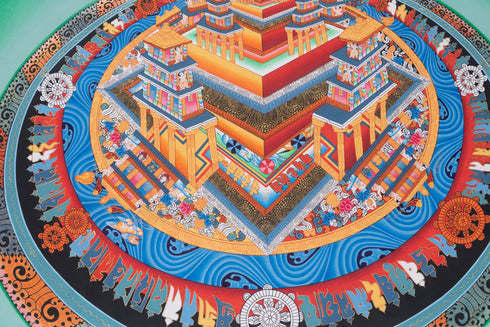 3D Kalachakra Mandala Thangka | Best Quality Art Work | Wheel of Time