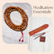 rudraksha mala beads and incense