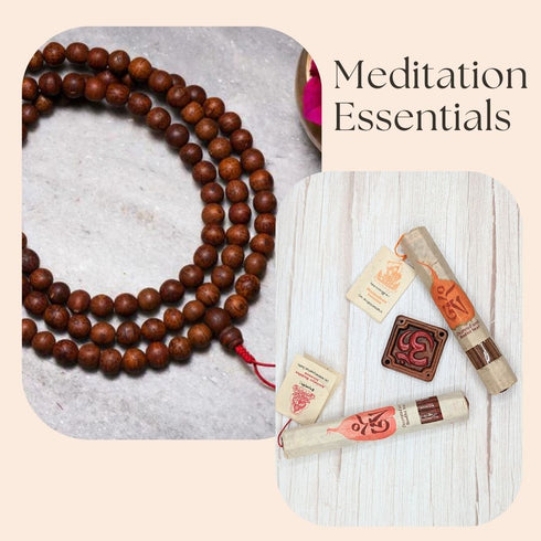 mala beads and incense
