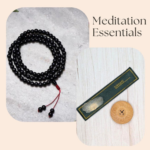 prayer mala and incense