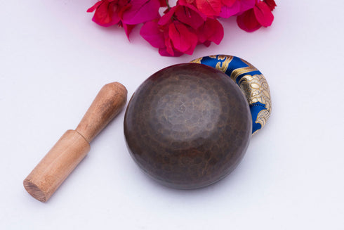 Hand-Hammered Dotted Singing Bowl | 4inch singing bowl