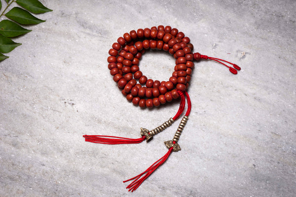 bodhi red beads mala