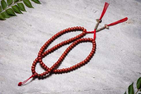 bodhi red beads mala