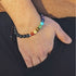 A Man Wearing Chakra Bracelet