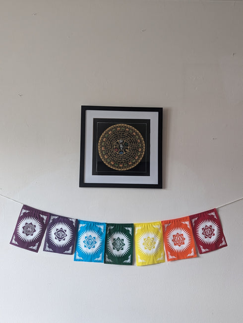 Chakra Prayer Flag On The Wall