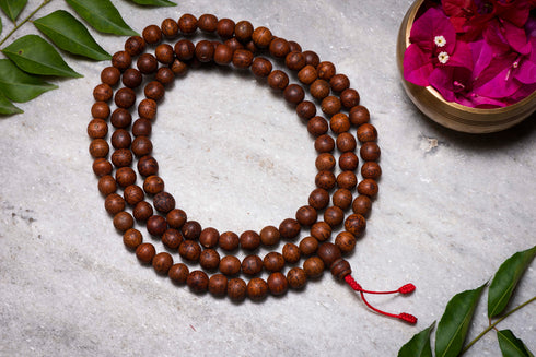 dark brown bodhi beads mala
