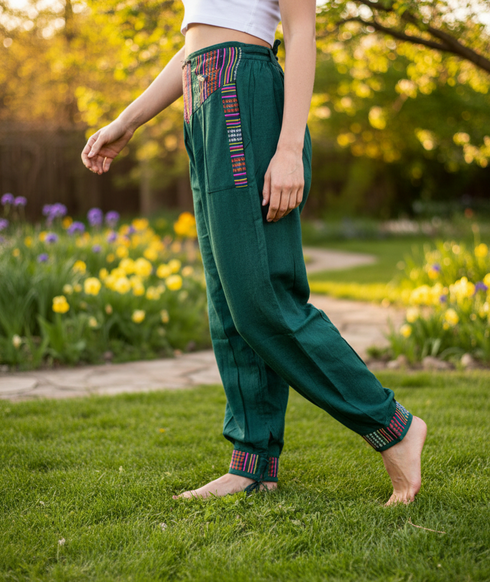 Unisex Cotton Yoga Pants with Pockets – Easy, Practical & All-Season