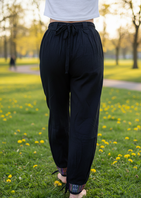 Unisex Cotton Yoga Pants with Pockets – Easy, Practical & All-Season