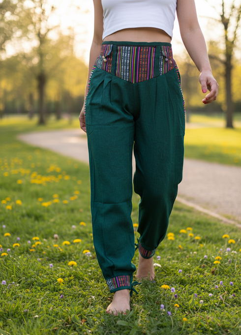 Unisex Cotton Yoga Pants with Pockets – Easy, Practical & All-Season