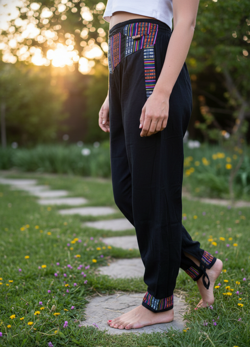 Unisex Cotton Yoga Pants with Pockets – Easy, Practical & All-Season