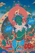 Genuine Tibetan Thangka Art - Green Tara Painting for home meditation and positive space