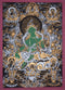 Gorgeous Painting by Hand - Nepalese Thangka Art of Green Tara