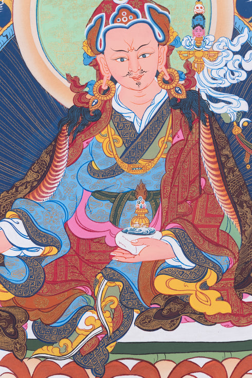 Guru Rinpoche Tibetan Thangka | Mentor For Meditation Practice