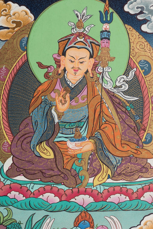 guru rinpoche thangka painting
