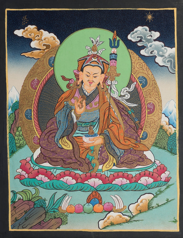 guru rinpoche thangka painting