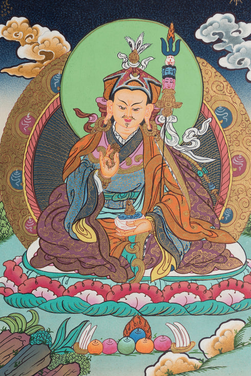 guru rinpoche thangka painting