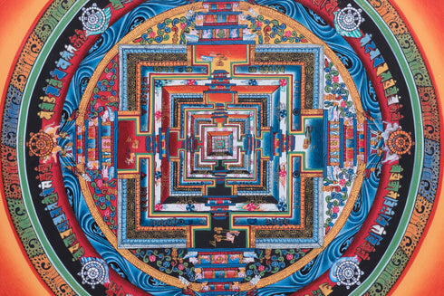kalachakra mandala tibetan thangka painting