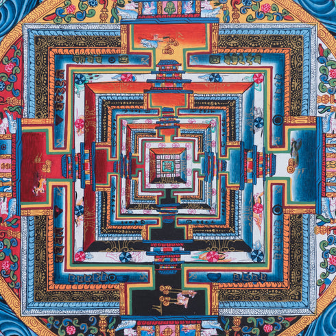 kalachakra mandala tibetan thangka painting