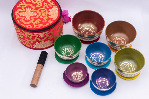 Harmonic Chakra Set Color Singing Bowl