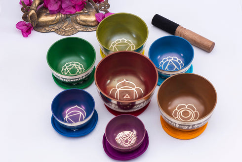 Harmonic Chakra Set Color Singing Bowl