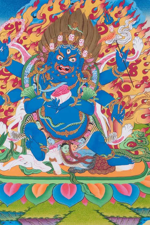 6 Arms Mahakala | Nepalese Thangka Art