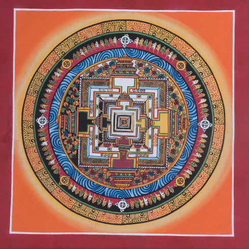 kalachakra mandala tibetan thangka painting