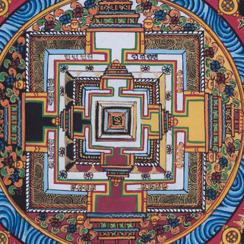 kalachakra mandala tibetan thangka painting