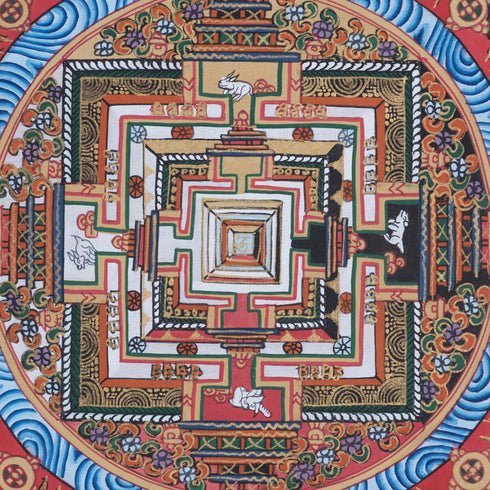 kalachakra mandala tibetan thangka painting