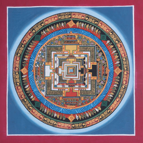 kalachakra mandala tibetan thangka painting