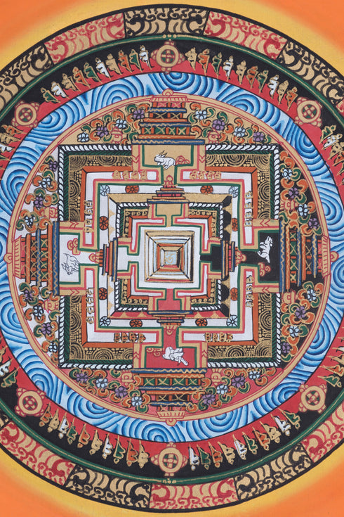 kalachakra mandala tibetan thangka painting