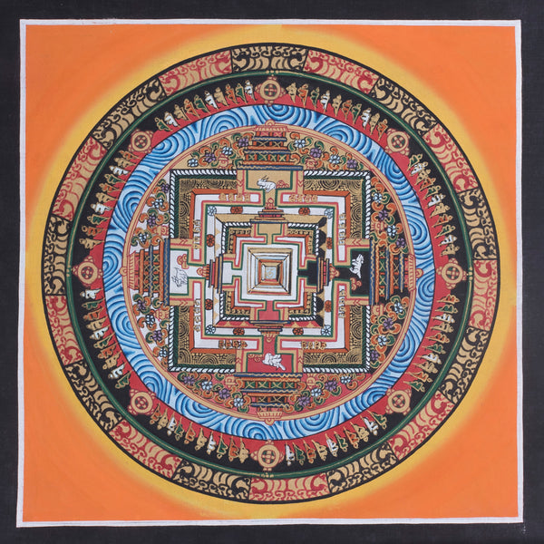 kalachakra mandala tibetan thangka painting
