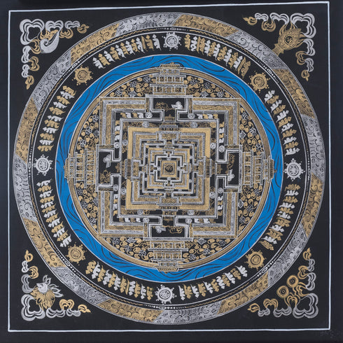 kalachakra mandala tibetan thangka painting