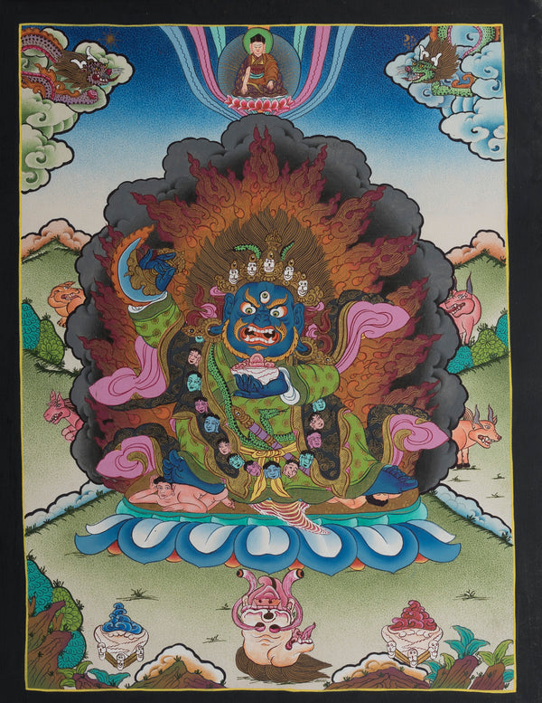 Mahakal Thangka | Tibetan Thangka Art of Protector Deity
