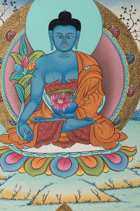 Medicine Buddha | For good health | Genuine Tibetan Thangka Art