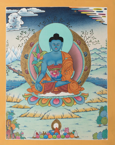 Medicine Buddha | For good health | Genuine Tibetan Thangka Art