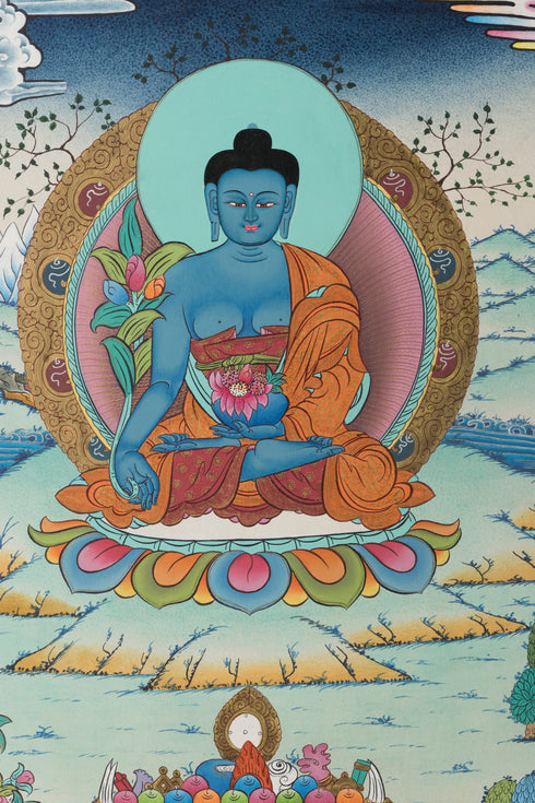 Medicine Buddha | For good health | Genuine Tibetan Thangka Art