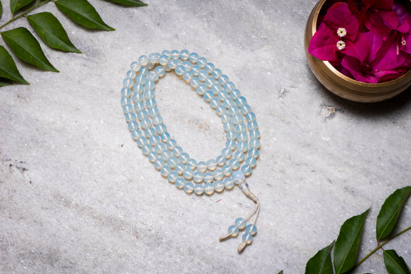 Moon stone beads mala