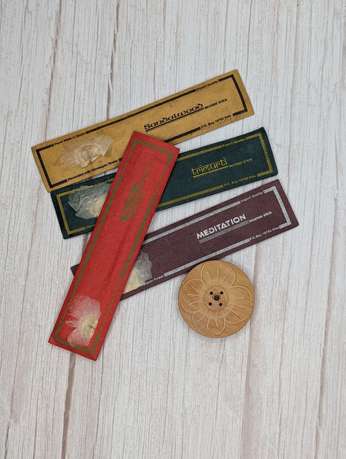 Lotus Wood Incense Holder