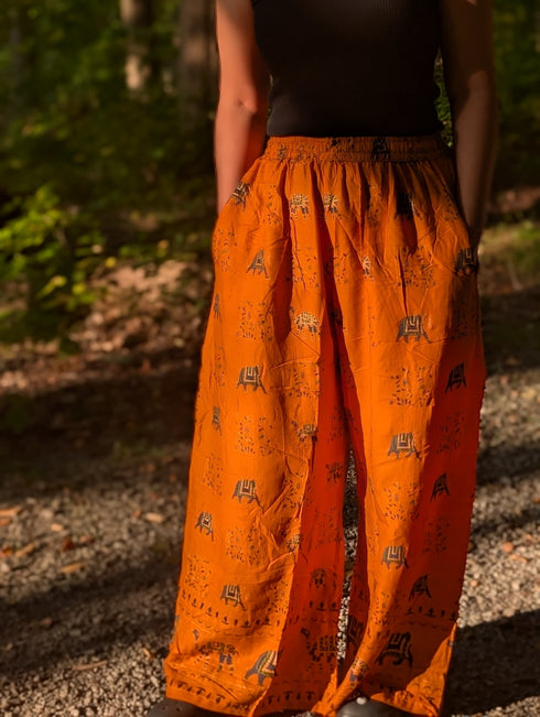 Boho-Style Straight Pants – Comfy, Flowing & Perfect for Everyday Wear