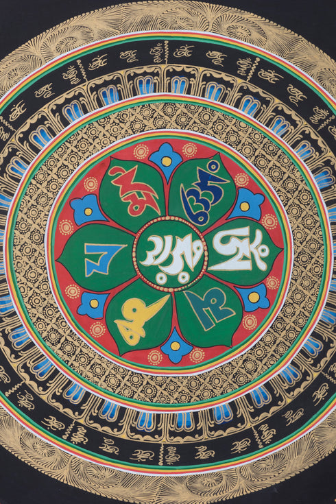 OM Mandala Tibetan Thangka Art | Meditation & Spiritual Gifts