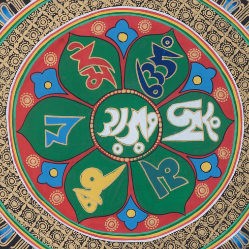 OM Mandala Tibetan Thangka Art | Meditation & Spiritual Gifts