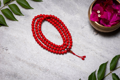 red coral beads