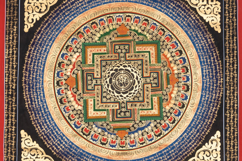 OM Mandala Tibetan Thangka Art | Meditation & Spiritual Gifts