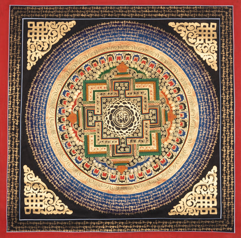 OM Mandala Tibetan Thangka Art | Meditation & Spiritual Gifts
